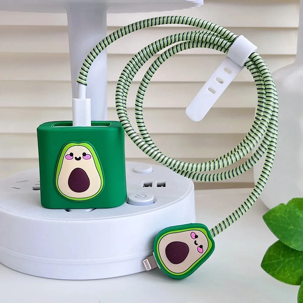 Avocado iPhone Charger cover Cable Protectors P56